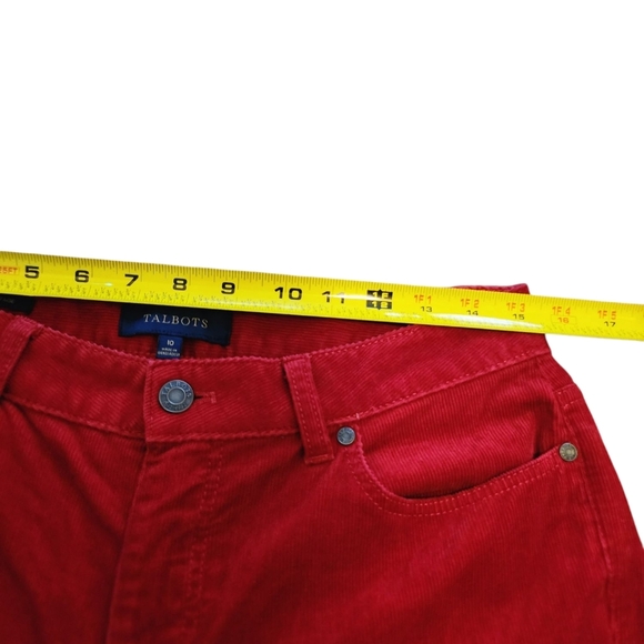 Talbots Red Corduroy Women' s Pants Size  10 - Picture 6 of 14